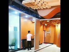 OEM Cornice in alluminio Pareti divisorie mobili Pareti divisorie pieghevoli scorrevoli acustiche