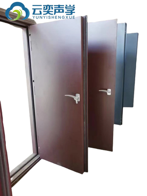 Finestra di vetro Grigio Porta in acciaio antirughe Isolamento acustico Porte metalliche per laboratorio
