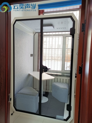 Modulo di riunioni di medie dimensioni per riunioni di conferenze Double Booth con divano mobili