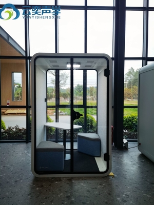 Modulo di riunioni di medie dimensioni per riunioni di conferenze Double Booth con divano mobili