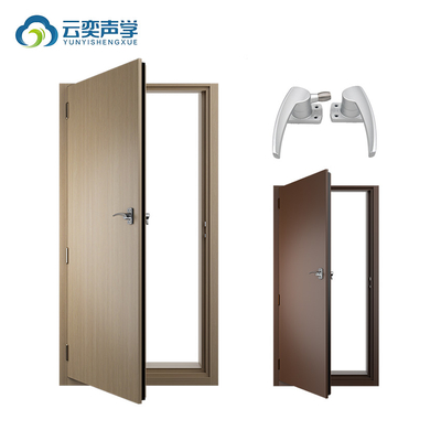 100 mm di spessore porta insonorizzante per uffici in legno grigio legno grano in polvere di rivestimento