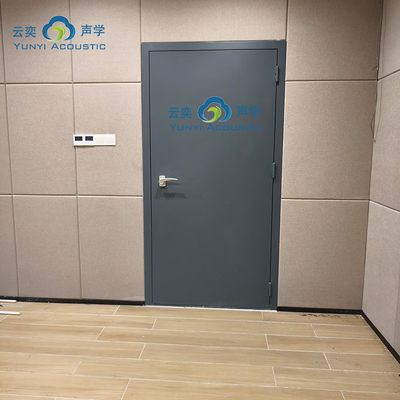 Sala per batteria insonorizzata Studio musicale Sala trasparente Barriera acustica Isolamento acustico Porta visione vetro 60 minuti Acustica a prova di fuoco con trappole per basso Cornernoise Cancellazione porta STC 45dB