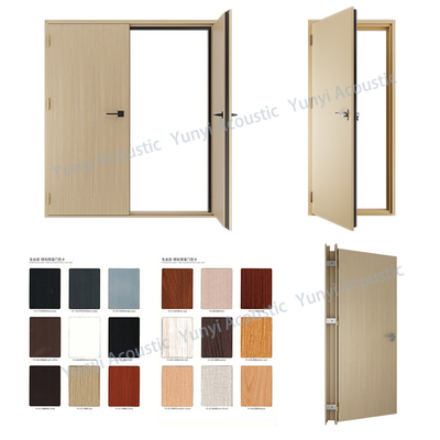 Porta acustica isolante acustica con vetro acustico 60 minuti porta singola acustica ignifuga STC 45dB