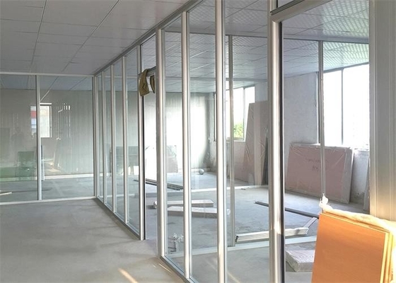 Il divisore in vetro diretto dell'ufficio della fabbrica mura la parete di alluminio di vetro di Manica